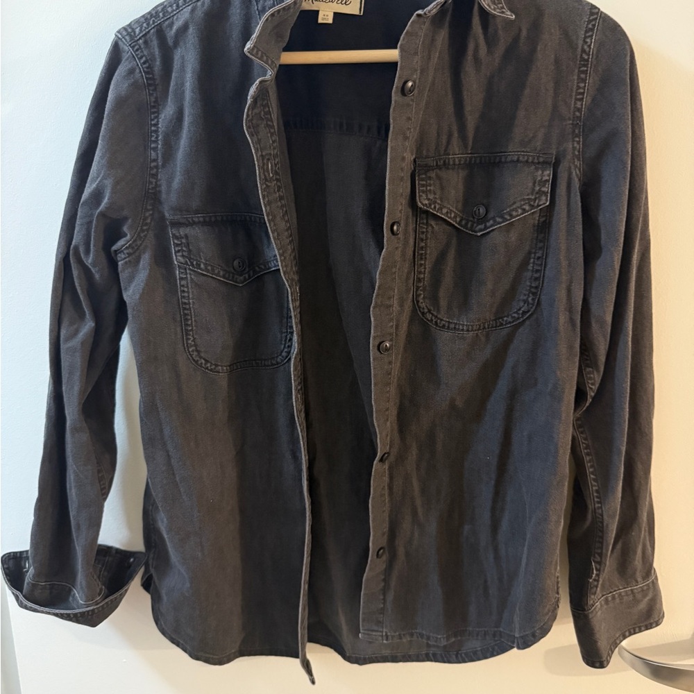 Madewell Dark Gray denim Button-Up Shirt